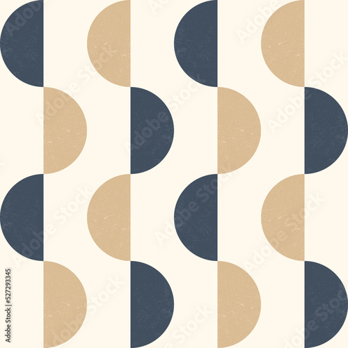 Minimal artistic geometric half circles pattern and texture background