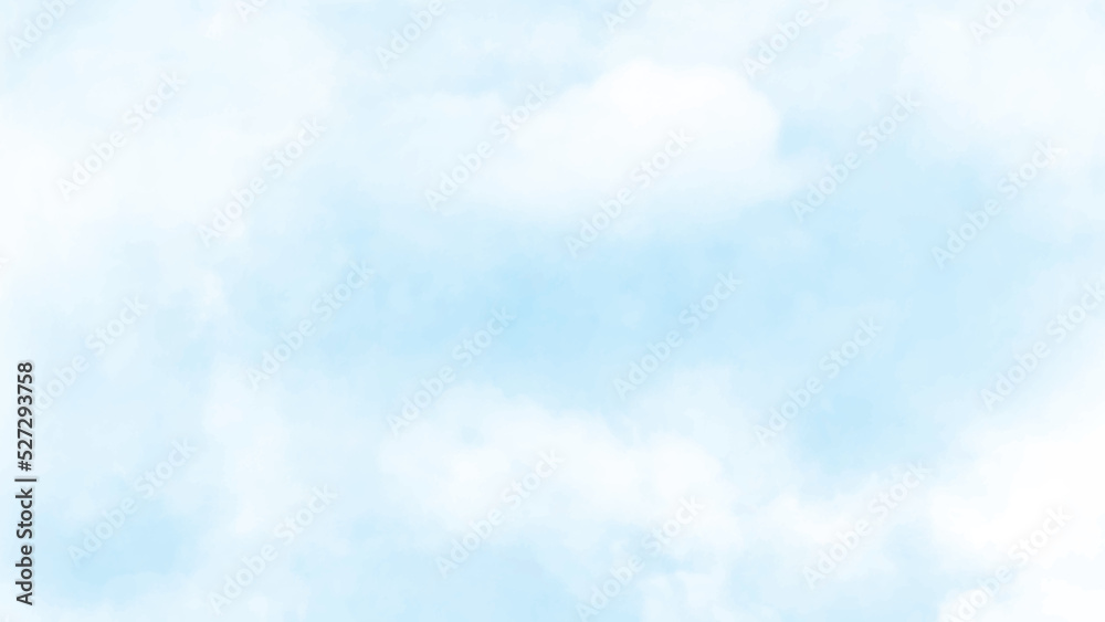 Blurred soft background. Cumulus clouds in a haze. Backdrop for design