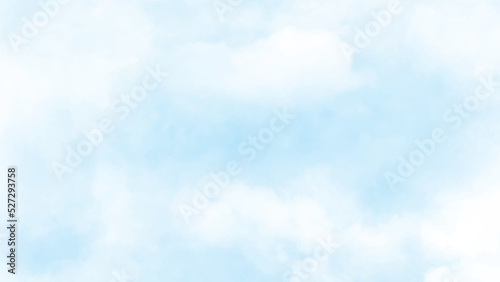 Blurred soft background. Cumulus clouds in a haze. Backdrop for design