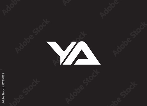 YA Letter Monogram Logo. Alphabet initial icon vector logo design