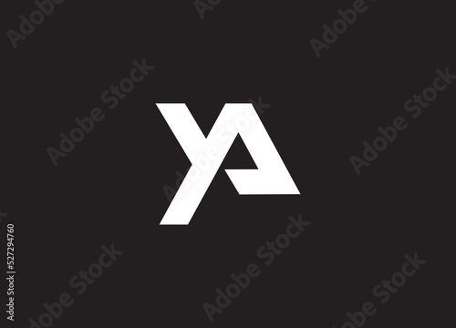 YA Letter Monogram Logo. Alphabet initial icon vector logo design