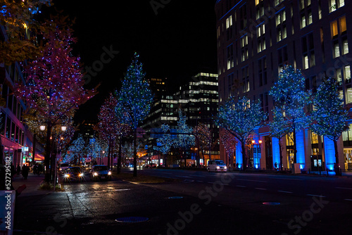 Midosuji Avenue Lights in Osaka, Japan