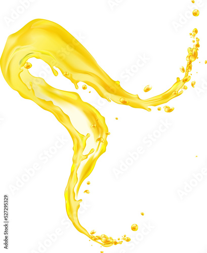 Yellow water splash
