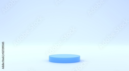 blue platform with glass abstract background 3d illustration render for flyer display products design background advertising and etc