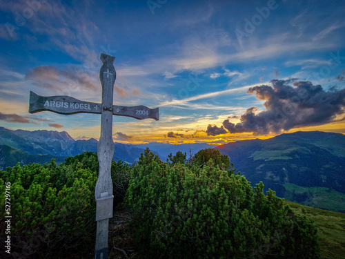 cross in the mountains