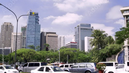 High Rising Buildings Along Paseo de Roxas Street, Makati photo