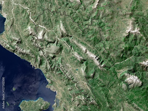 Gjirokaster, Albania. High-res satellite. No legend