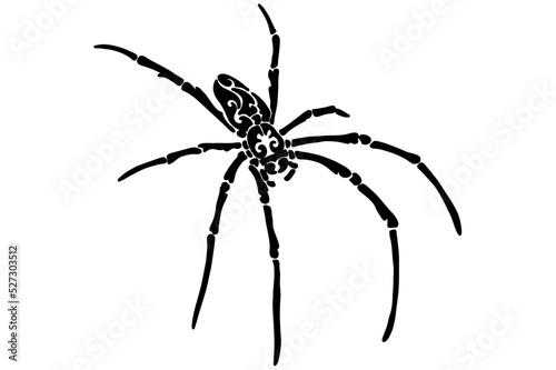 Black spider tattoo vector © Arief