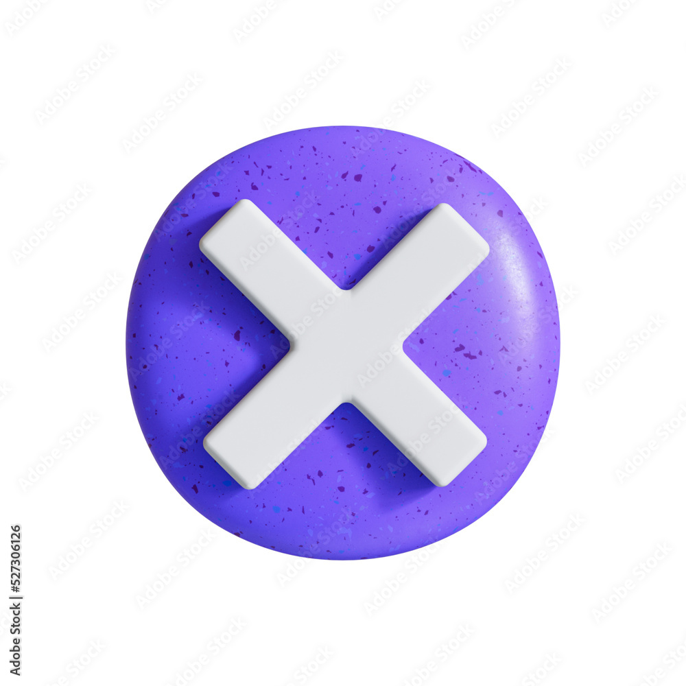 Fototapeta premium 3d cancel sign icon