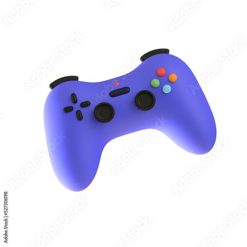 3d floating element game controller icon