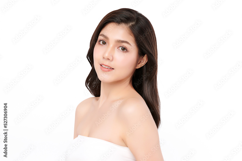 Beautiful young asian woman with clean fresh skin on white background, Face care, Facial treatment, Cosmetology, beauty and spa, Asian women portrait. Beautiful young asian woman with clean fresh skin on white background, Face care, Facial treatment, Cosmetology, beauty and spa, Asian women portrait.