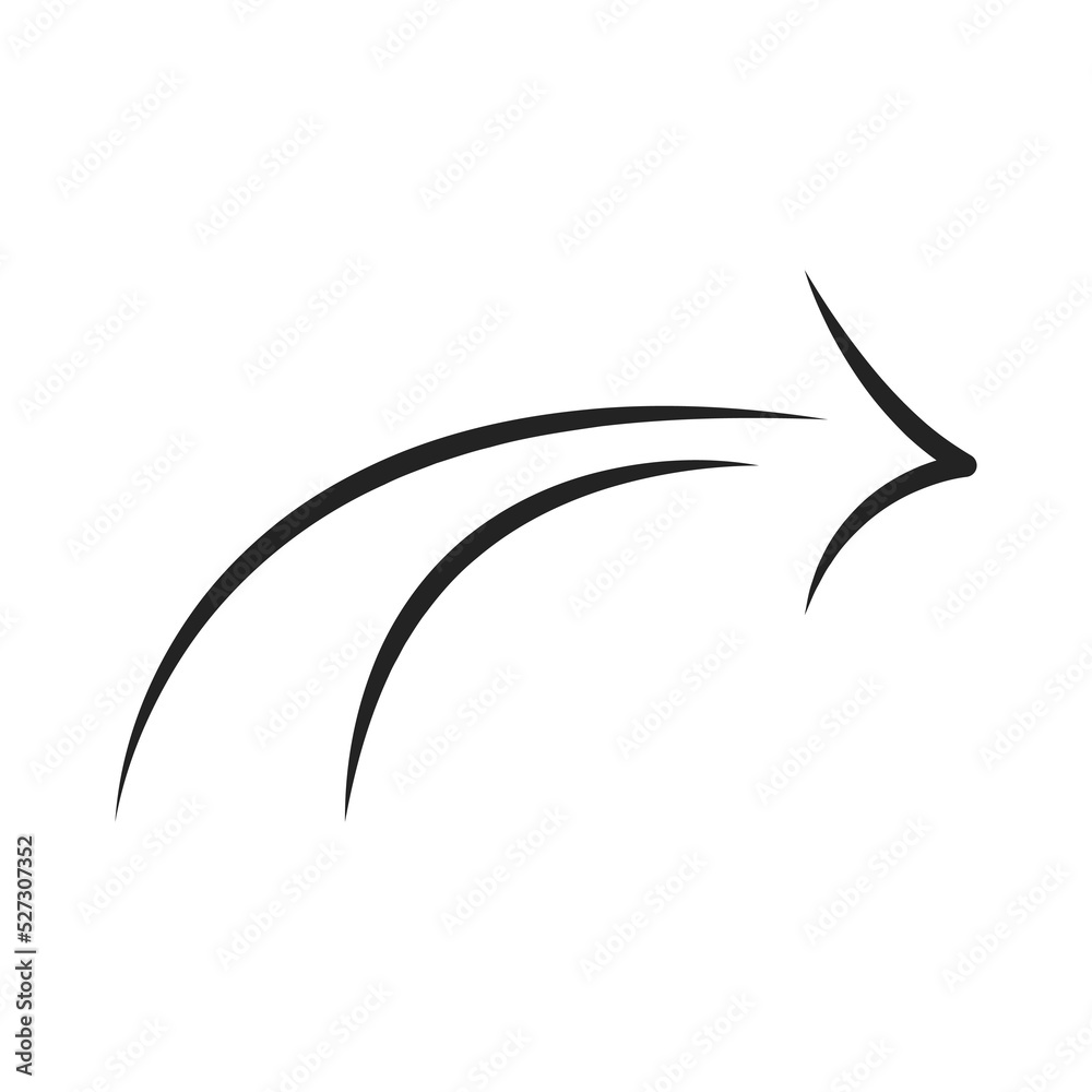 Hand draw arrow, pointer in lineal style. Doodle style icon Hand draw arrow, pointer in lineal style. Doodle style icon