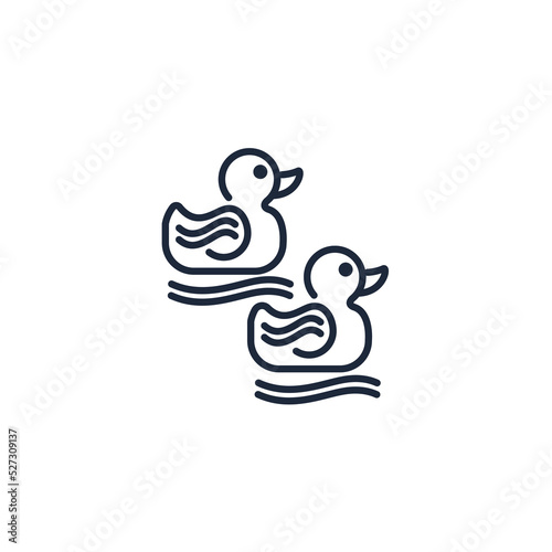 duck toy icons  symbol vector elements for infographic web