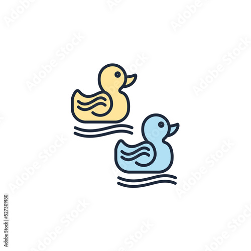 duck toy icons  symbol vector elements for infographic web