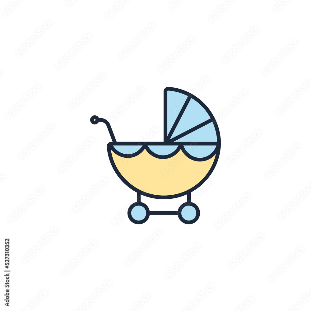 stroller icons symbol vector elements for infographic web stroller icons symbol vector elements for infographic web