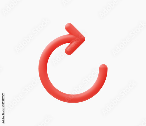 3d Realistic refresh icon vector Illustration