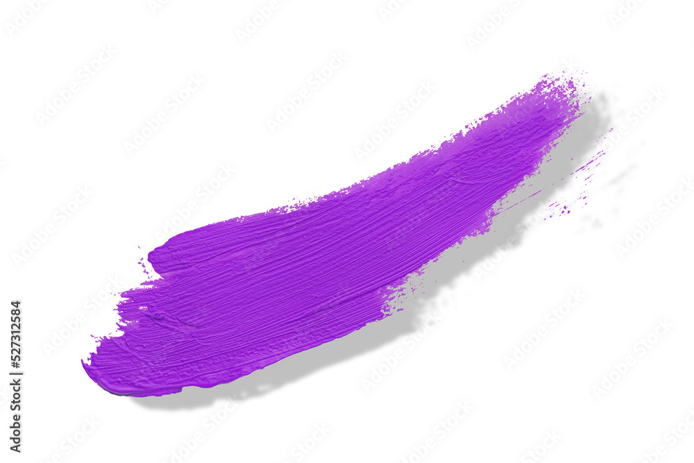 purple brush and shadow isolated on a white background