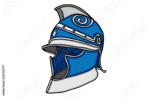 Silver gladiator war helmet Vector