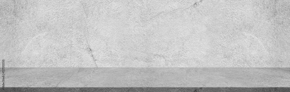 Fototapeta premium Gray horizontal decorative cement wall. Room background. Abstract wallpaper background. Backdrop.