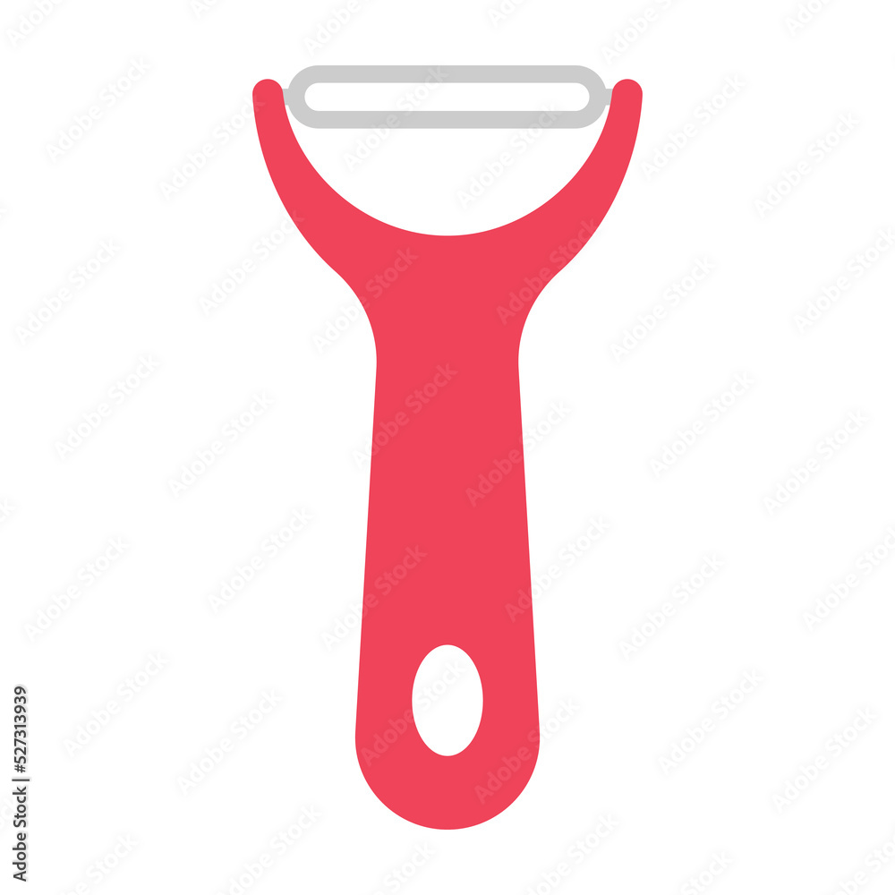 Simple peeler clipart vector illustration. Vegetable peeler flat vector