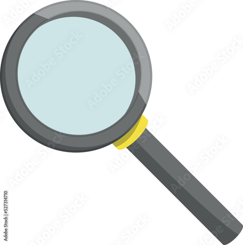 Magnify glass cartoon icon. Look and search symbol