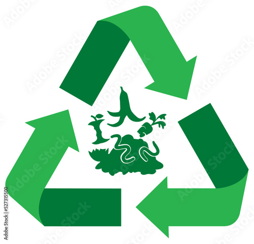 picto recyclage végétal vert New 18