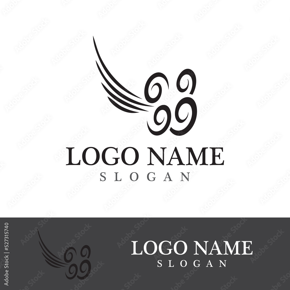 Fototapeta premium Wind icon vector illustration design