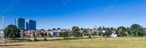 Skyline of city Arnhem, Netherlands, with Park Sonsbeek in the foreground. © HildaWeges