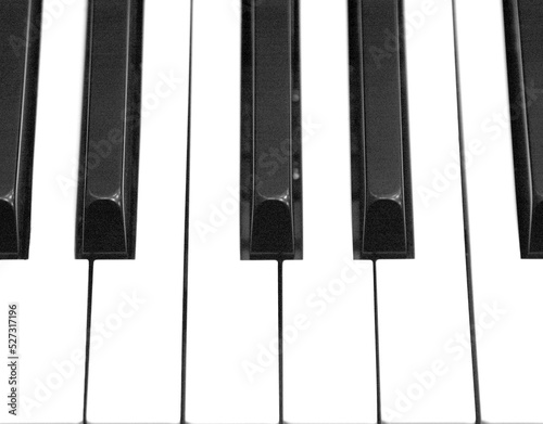 Canvas Print Piano keys closeup.