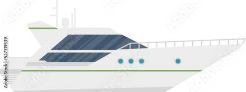 Fast speed yacht. Luxury expensive ship icon