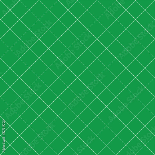 Abstract green square fabric pattern minimal , white dashed line quilt pattern, bed sheet pattern, handkerchief pattern.