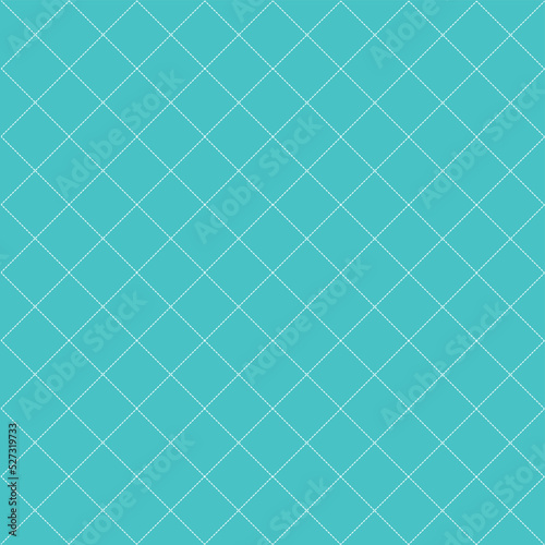 Abstract blue square fabric pattern minimal , white dashed line quilt pattern, bed sheet pattern, handkerchief pattern.