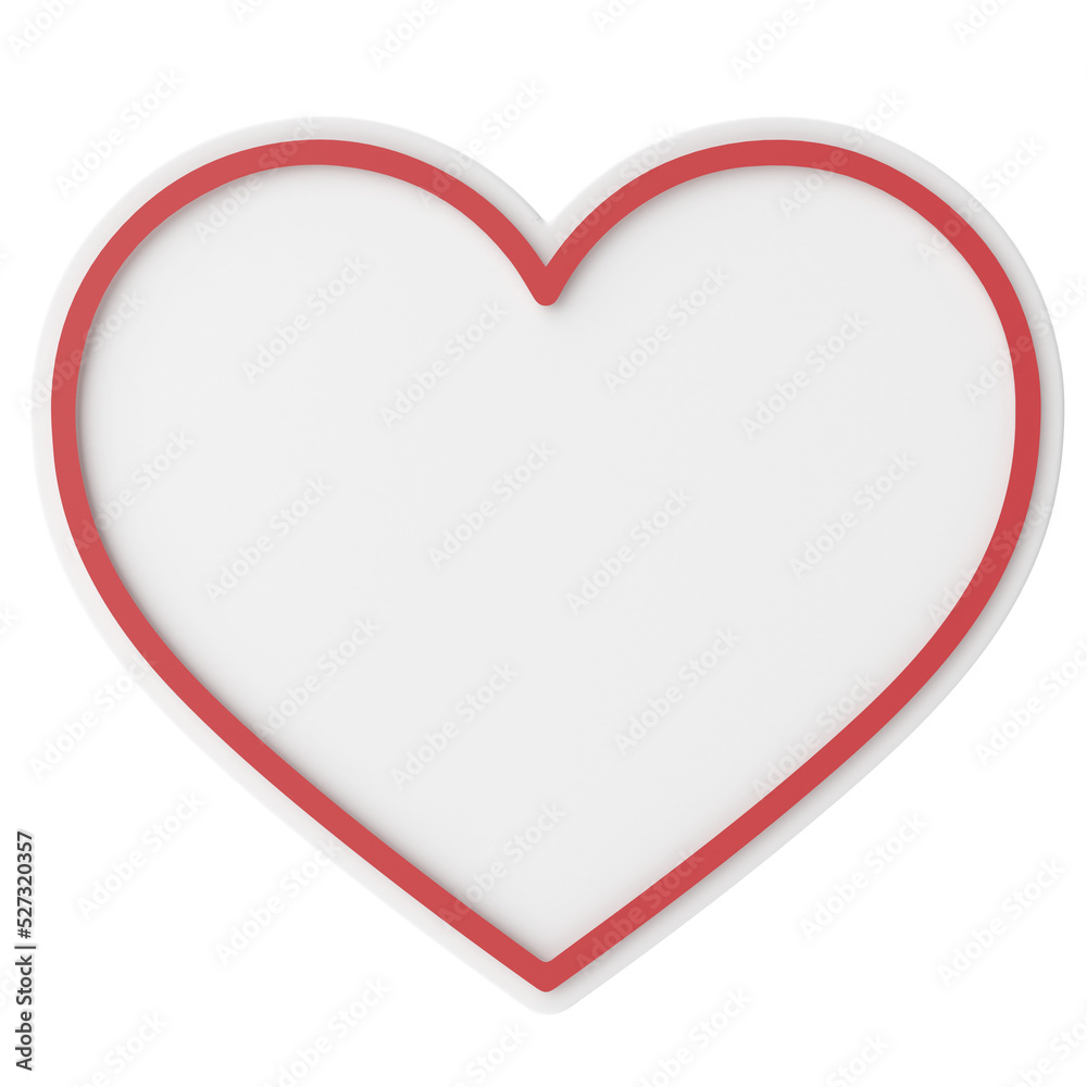 Heart shape. Valentine decoration. 3D illustration. Heart shape. Valentine decoration. 3D illustration.