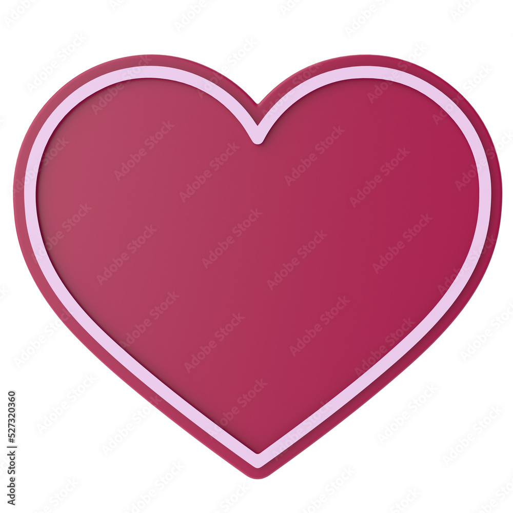 Heart shape. Valentine decoration. 3D illustration. Heart shape. Valentine decoration. 3D illustration.