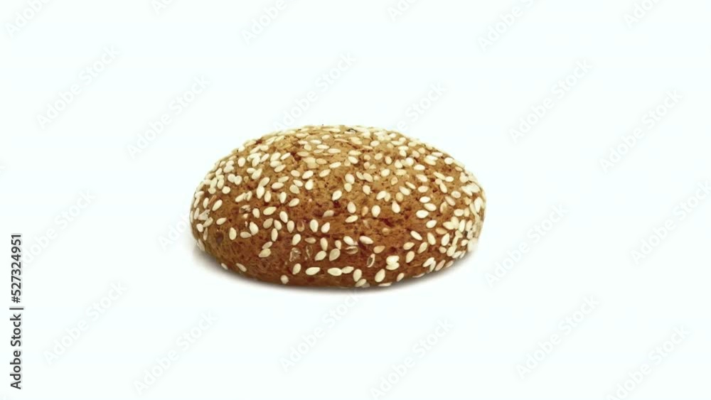 sesame oat cookie isolated on white background sesame oat cookie isolated on white background