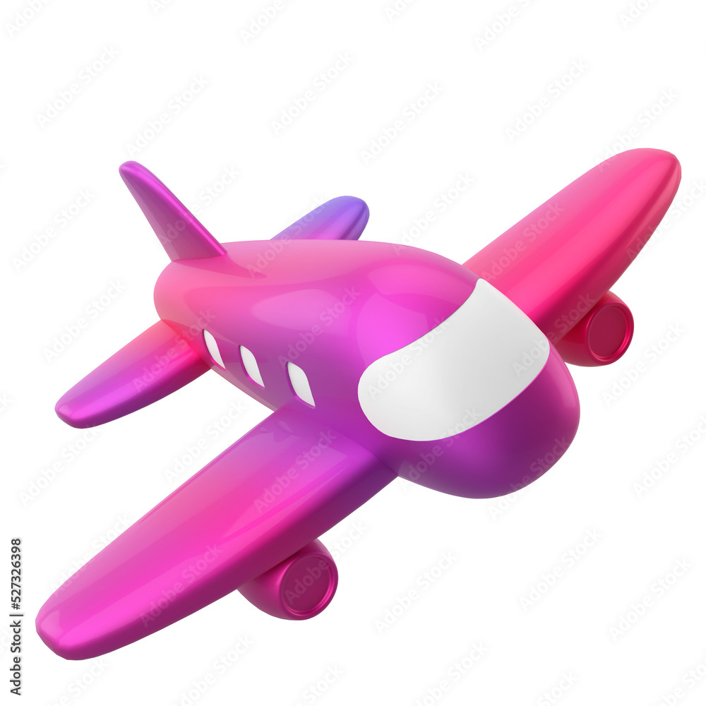 Fototapeta premium Airplane 3D. Travel element.