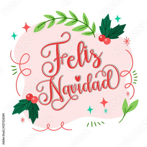 Christmas, ,lettering spanish ilustrattion, Christmast element