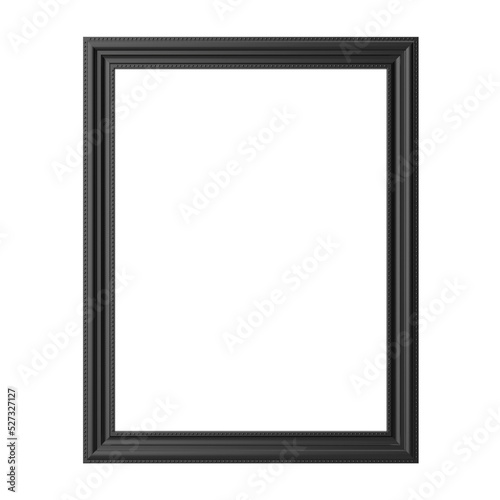 3D frame. Black frame. 3D decoration.