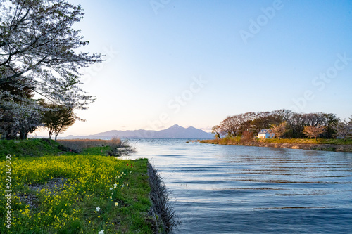 福島　磐梯山と猪苗代湖