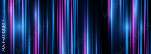 Technology vector abstract background with vertical glowing neon lights effect. Vector illustration