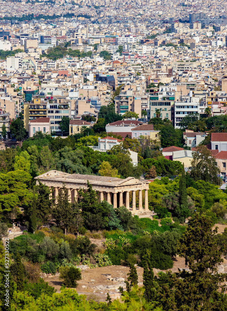 Temple of Hephaestus, elevated view, Ancient Agora, Athens, Attica, Greece