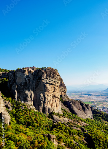 View towards the Monastery of the Holy Trinity, Meteora, Thessaly, Greece © Karol Kozłowski