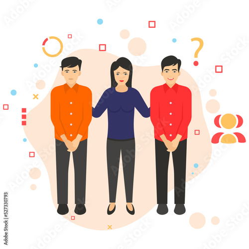 Boss subordinate relationships out of work Sign, Employer and Employee Relationship Concept vector color icon design, Hrm Symbol, hr stock illustration