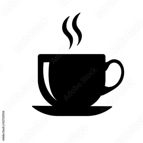 A cup of hot cafe coffee or caffeine drink flat vector icon for food apps and websites 