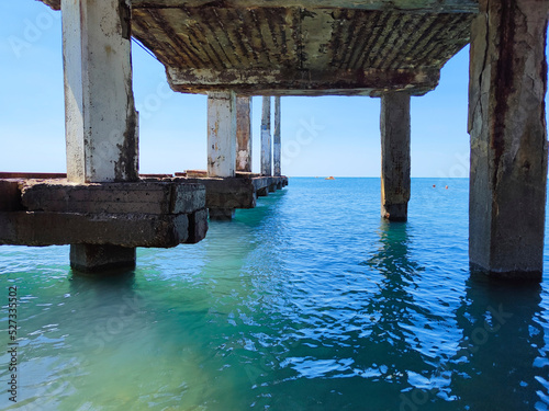 Black Sea view under the pier