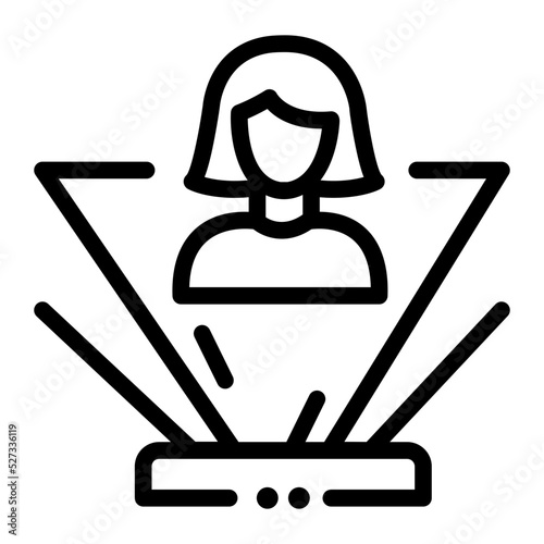 hologram woman icon