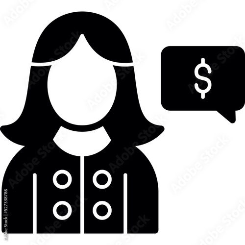 Female Financial Advisor Icon