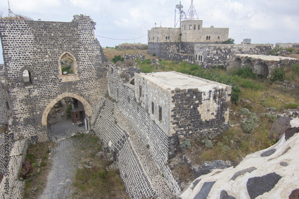 Obraz na płótnie A view of Margat (Al-marqab) Castle in Baniyas, Syria. w salonie