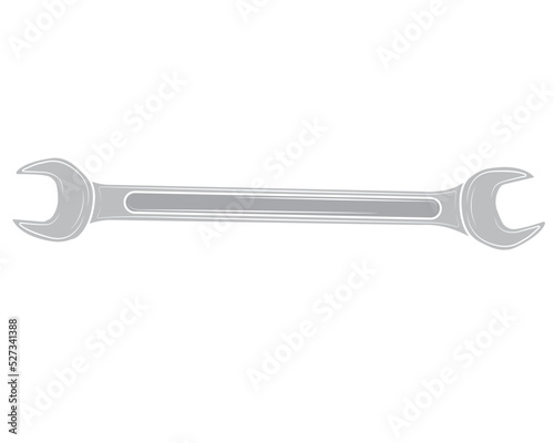 Metal wrench isolated on white background white background. Repair tool. Vector illustration © Inna
