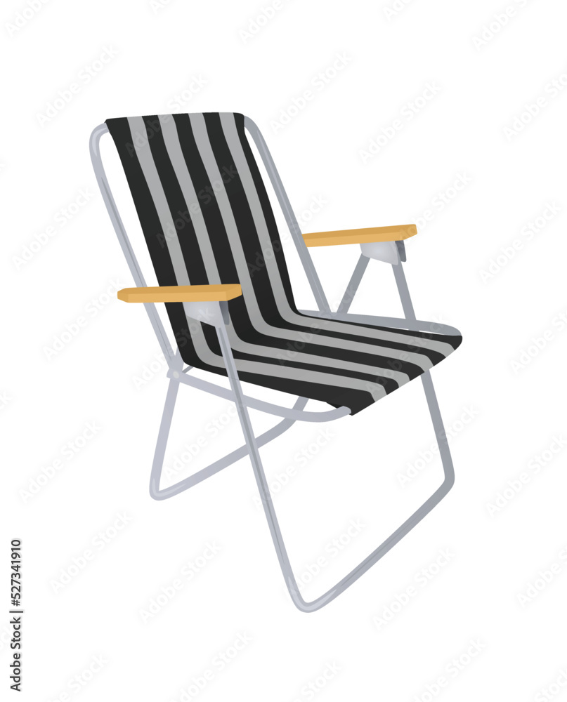 Grey outdoor chair. vector illustration